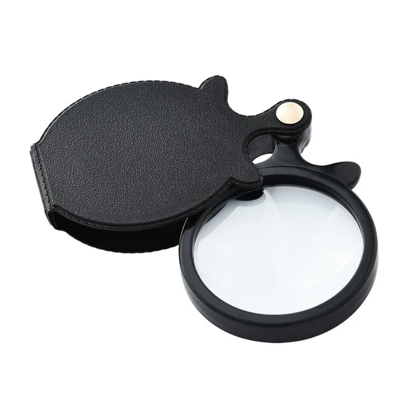 

Foldable Magnifying Glass Portable Elderly Reading High Definition High Magnification Identification Special Mini Small Keychain