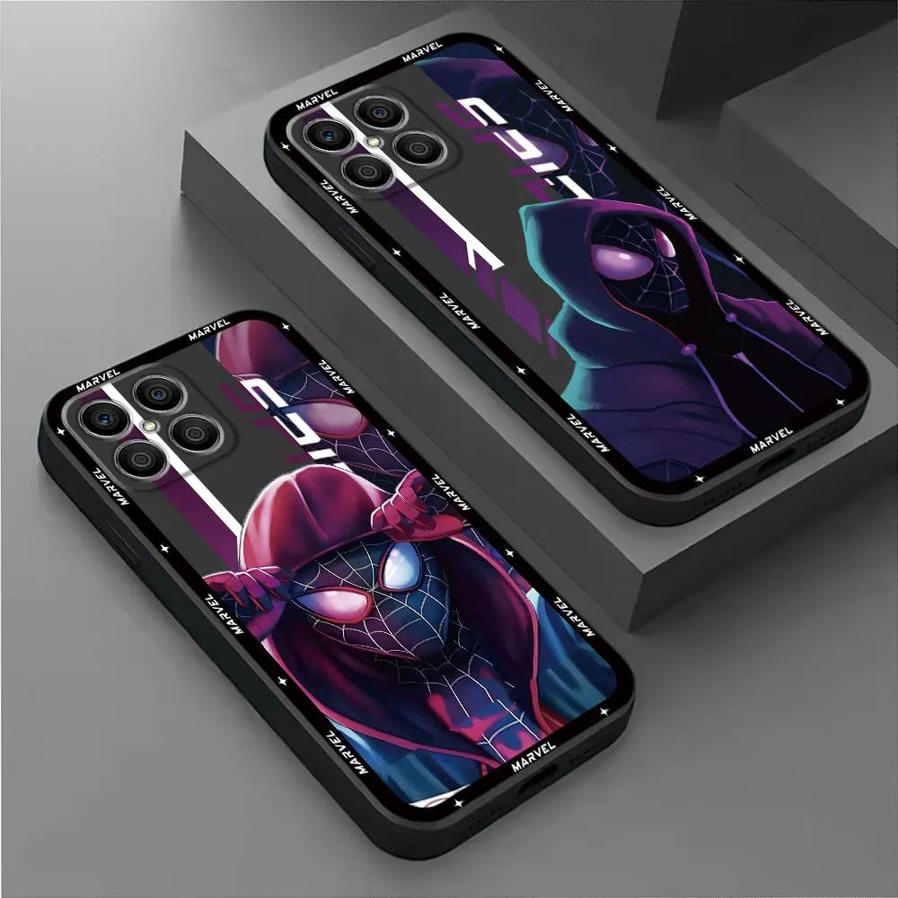 Marvel Spiderman cool Phone Case for Honor 70 Magic5 Lite X9a X6a X6 8X X7 X8a 90 Pro X8 Magic5 Black Soft Armor Cover