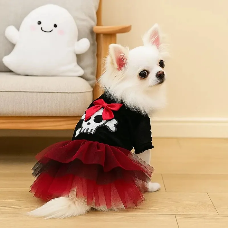 

Повседневная одежда для кошек, двухногая пиратская юбка для домашних животных, дышащий удобный пуловер для кошек, мягкое платье для косплея собак для маленьких собак, кошек