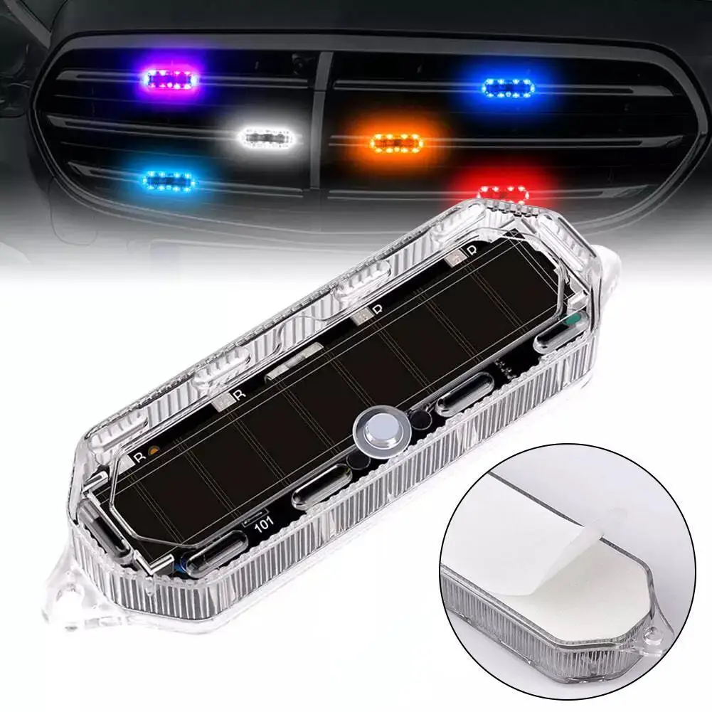 Solar Anti-rear Strobe Light Motorcycle Car LED Warning Light Night Ride Tail Light For Motorcycle Electric Vehicle Bicycle