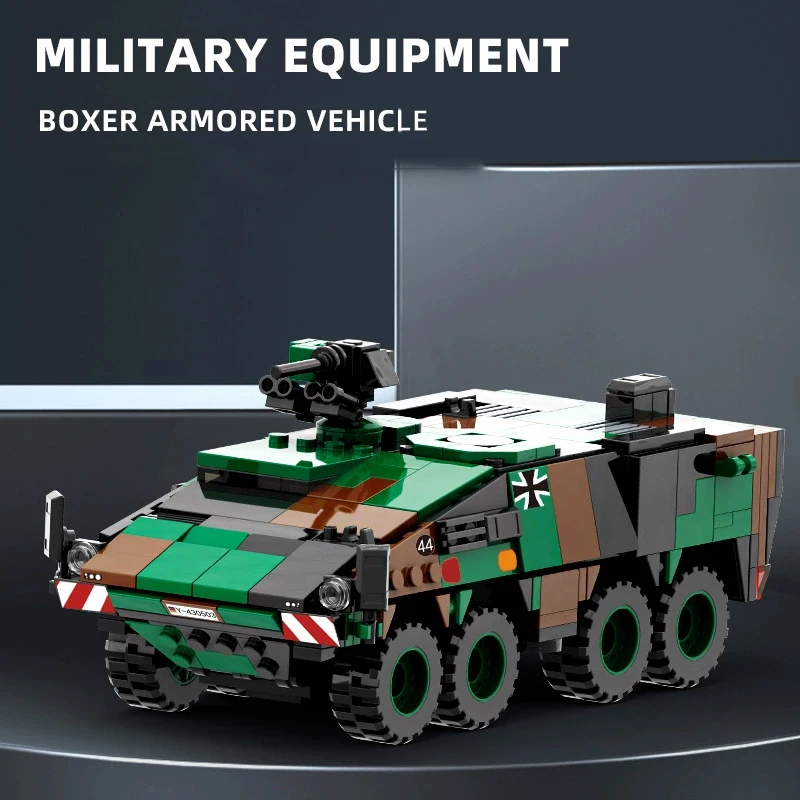 2024 نموذج دبابة مركبة مدرعة عسكرية حديثة جندي الحرب الجيش سلاح اللبنات مجموعات الطوب الأطفال أطفال لعبة البناء