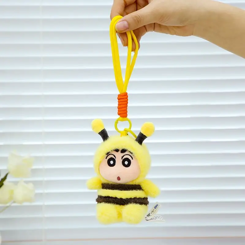 MINISO véritable Crayon shin-chan cross-dressing série sac porte-clés mignon dessin animé Couple pendentifs sac charme fille cadeau d'anniversaire
