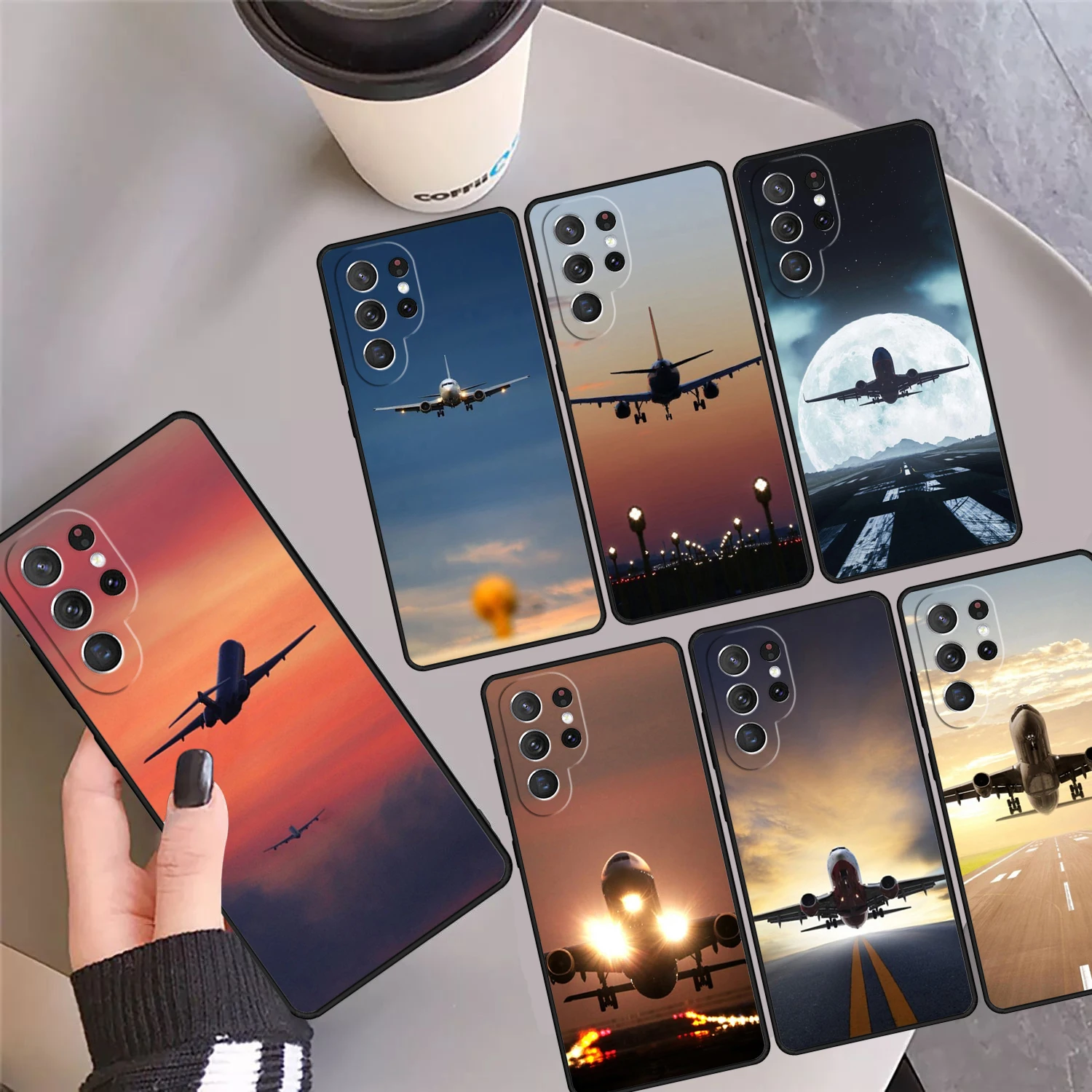 Vintage Take Off Airplane Phone Case Cover For Samsung Galaxy S24 Ultra 23 S22 Plus S21fe Lite S20 S8 S9 S10 Note 10 Pro Note 20