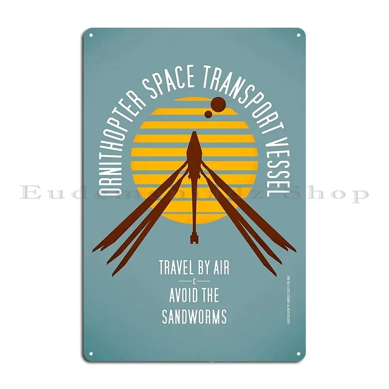 Dune Ornithopter Space Transport Vessel Travel Metal Sign Wall Decor Wall Plaque Home Custom Kitchen Tin Sign Poster