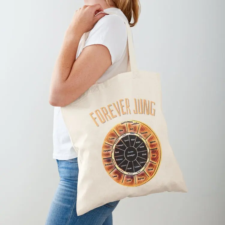 

JUNGIAN Philosophy Tote Bag foldable reusable bag Fabric bag Portable shopping cute pouch