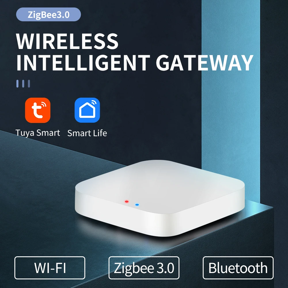 Tuya ZigBee 3.0 Smart Gateway Hub Smart Home Ethernet Bridge Wireless APP Control Works with Alexa Google Home