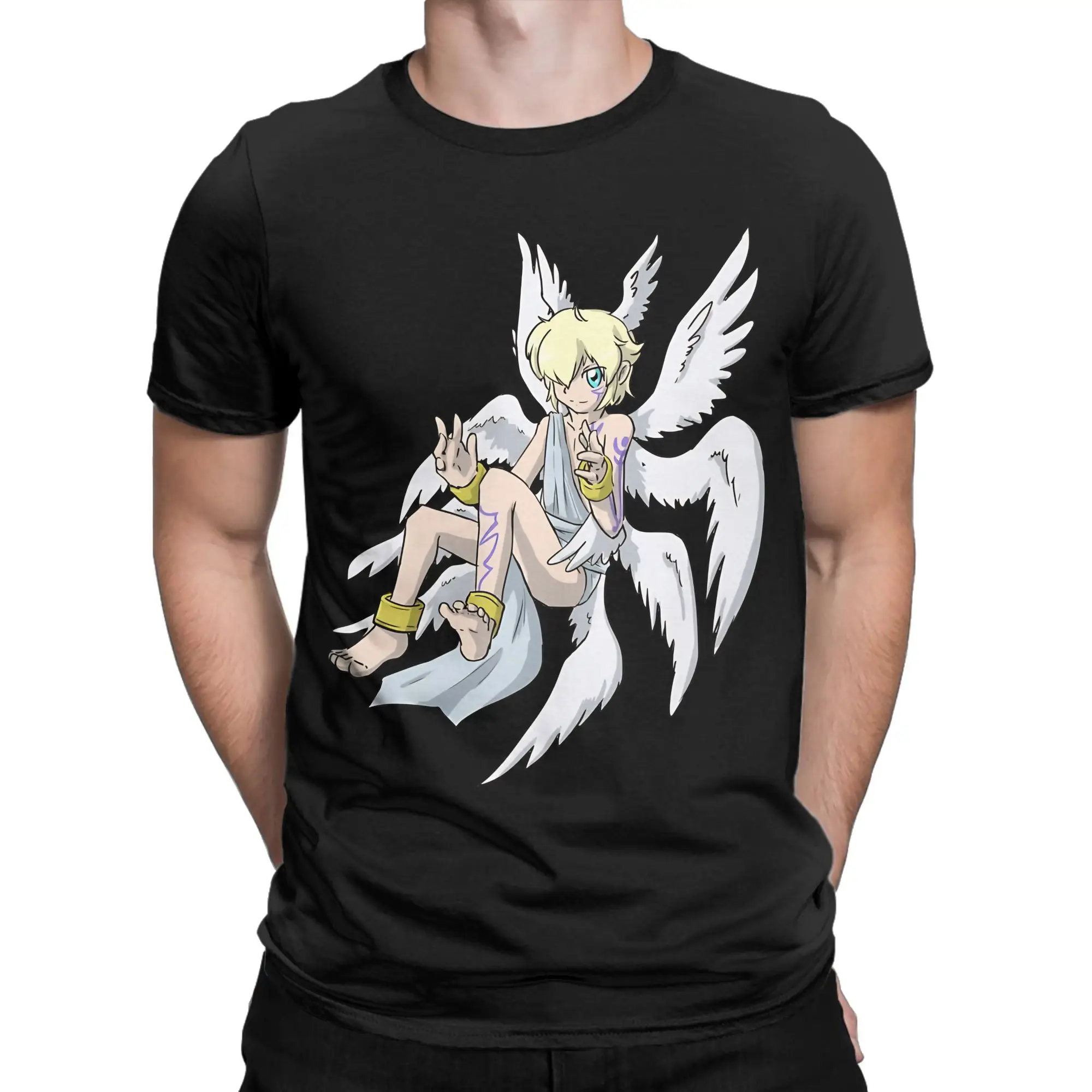 Lucemon Funny 100% Cotton T-Shirt D-Digimon Tops Tees For Men