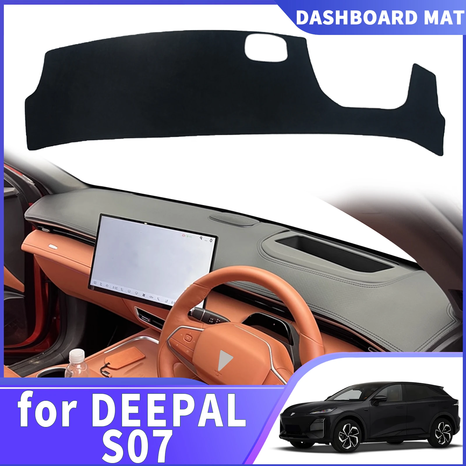 

fit for Changan CCAG DEEPAL S07 Dashmat Dashboard Cover Pad Accessories DashMat Sunshade Protective Carpet Car Leather