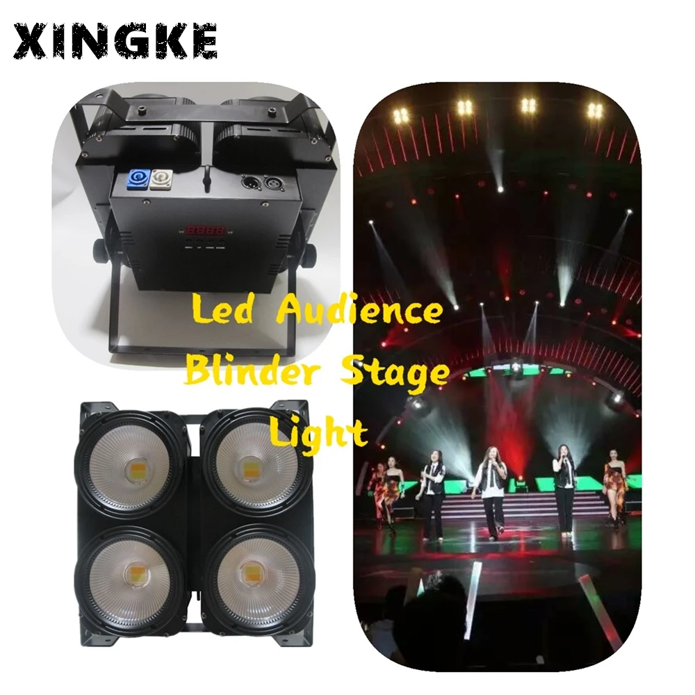 6Pcs/Lot 4 Eyes COB Blinder Light 400w LED DMX Audience Stage Light Warm White Par Light