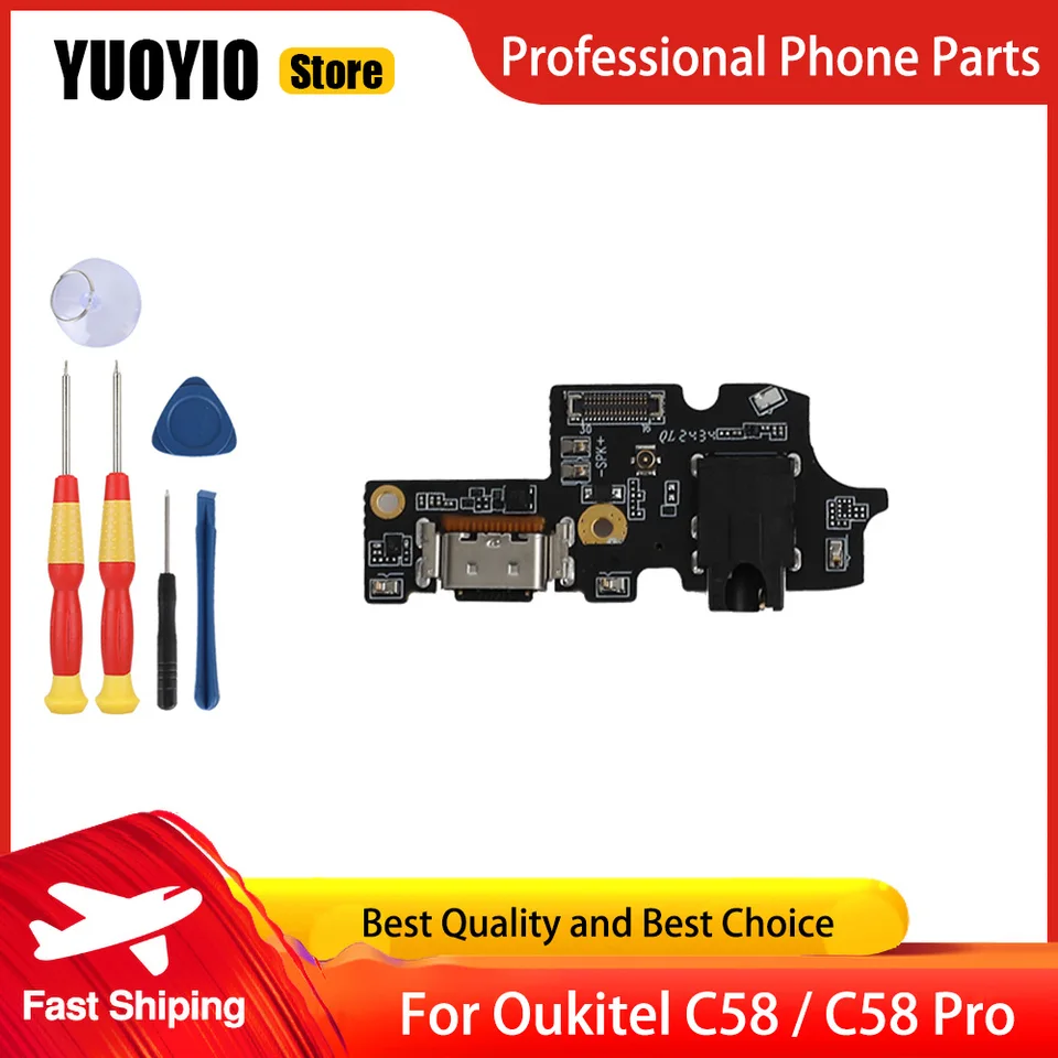 Scheda Porta Di Ricarica USB Per Oukitel C59 / C59 Pro / C60 / C60 Pro – Kit Di Riparazione Con Strumenti