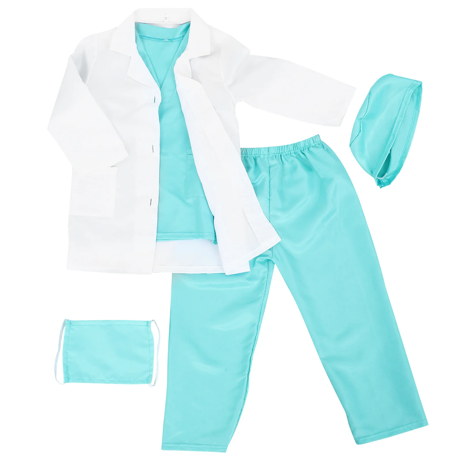 

1Set Doctor Costume Doctor Coat Comfortable Role Play Outfit 's Medical Dress Up Career Day Costume