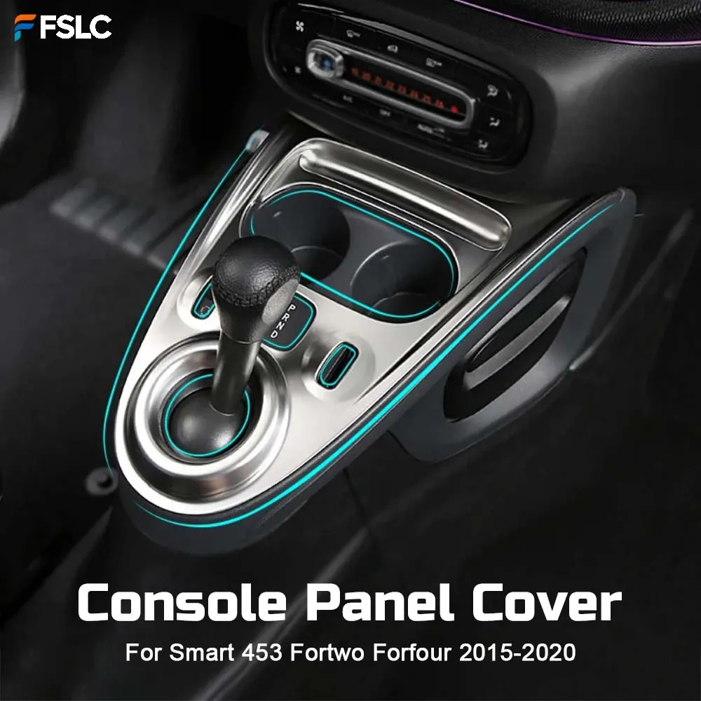 

⭐Genuine⭐ ConsolePanel Cover For Smart 453 Fortwo Forfour 2015-2020 Gear Shift Lever Console Decorative Sticker Carbon Fiber