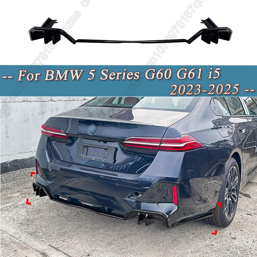 

Car Rear Bumper Diffuser Lip For BMW 5 Series I5 G60 G61 2023-2025 Boot Lower Splitter Spoiler Plate Protector Body Kits Tuning