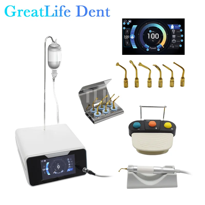 

GreatLife Dent Refine AI-Bone II Endo Perio Surgical Equipment LED Handpiece Surgery Bone Knife LED Ultrasonic Bone Cutter