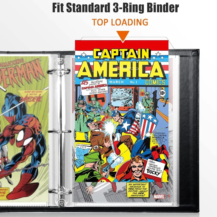 Comic Book Bags Binder Sleeves for Comic Books 12 Pack Comics Protector Bags