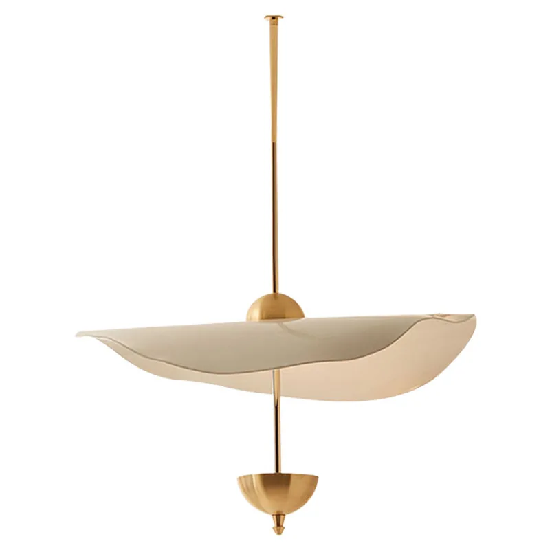 

Nordic creative personalized restaurant gold chandelier, lotus leaf lamp