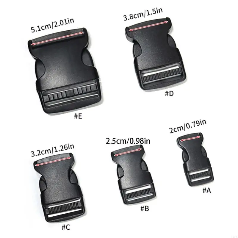 62CC Durable and Lightweight Side Release Buckles Adjustable Plastic Buckle Clips