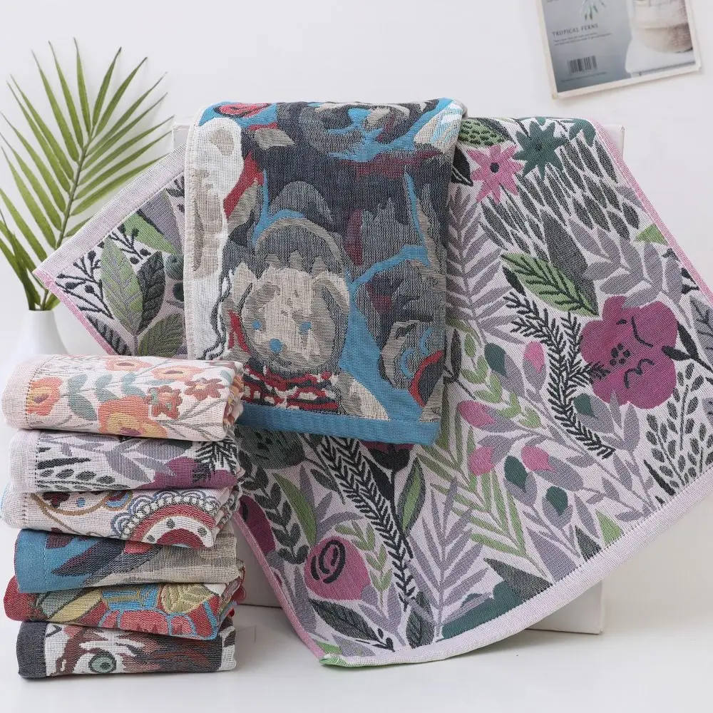 High Quality 37x40cm Large Hand Towel Quick Dry 4 Layer Cotton Gauze Pure Cotton Dish Cloth Decorative Tea Towel Home Restaurant