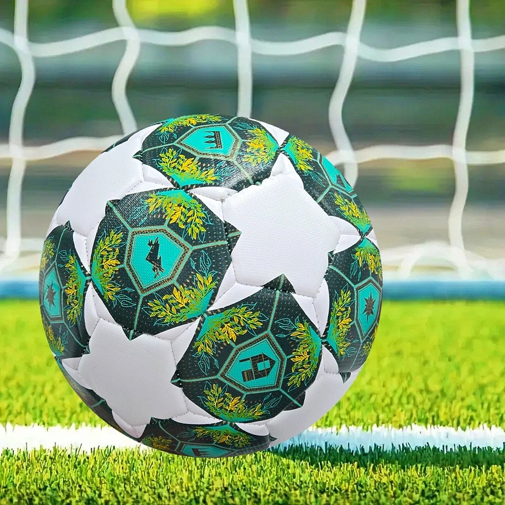 1PC ลูกฟุตบอลขนาดมาตรฐาน 5 เย็บเครื่อง Ball PU วัสดุกีฬา League Match ฟุตบอลการฝึกอบรมลูก Futbol Voetbal
