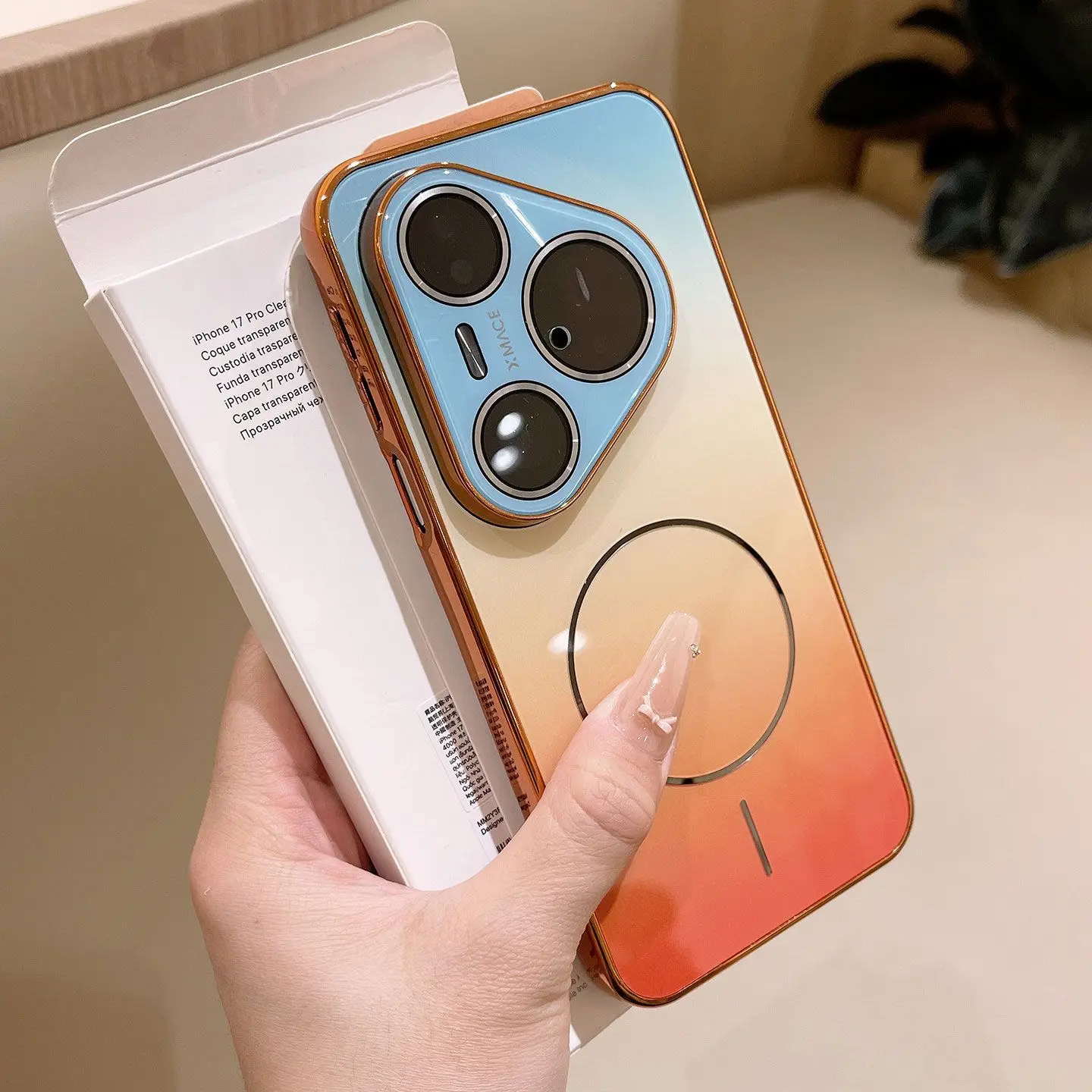 Funda de lujo con acabado mate degradado, magnética y anticaídas para Huawei Pura 90 80 70 Pro Plus Max, Funda para Huawei Pura 90 Pro Max