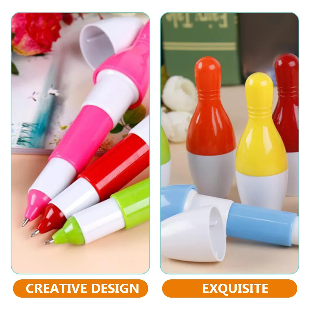 Bowling Retractable Pen Multi-function Pens Student Supply Writing Accessory Portable Small Ballpoint