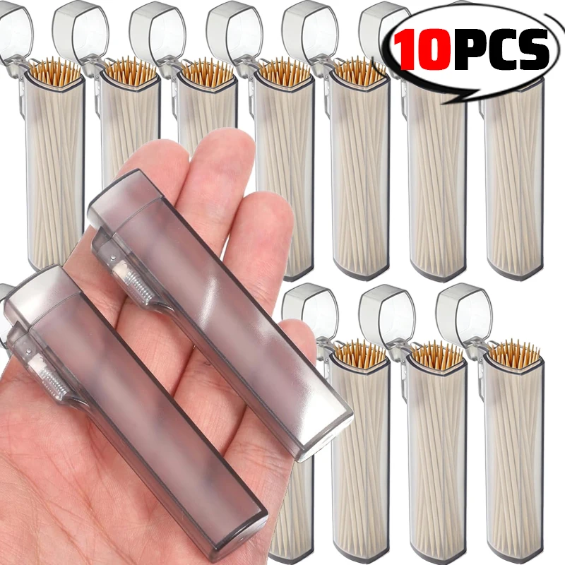 Aliexpress 10/1PCS Portable Transparent Toothpick Holder Reusable Toothpick Storage Box Cotton Swab Case Needle Cases Restaurant Supplies - Aliexpress Deal
