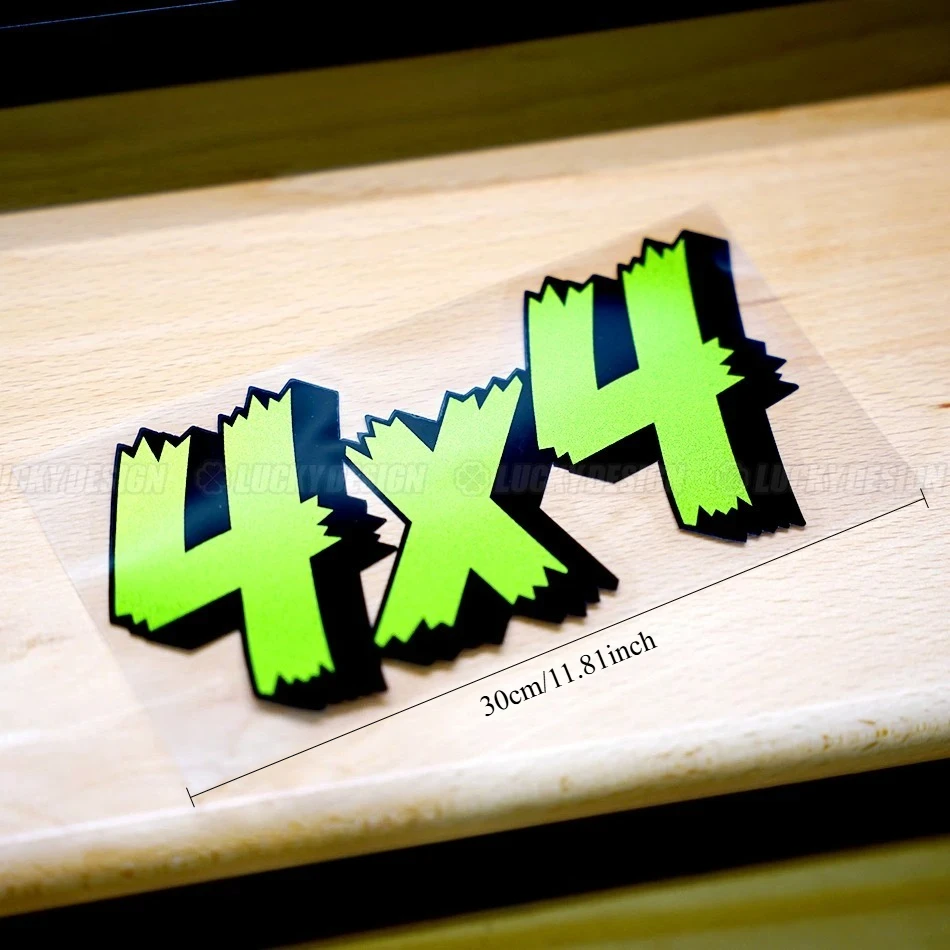 4X4 Off Road Vinyl Stickers, Reflective Scratch Cover Decals for 4WD Car Body Outdoor Decor