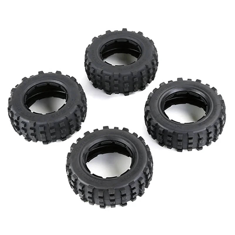 4 Pcs for 1/5 HPI ROFUN ROVAN KM BAJA 5T 5SC 5FT LOSI 5IVE T DBXL Truck Parts Rc Car Knobby Front or Rear Tire Skin