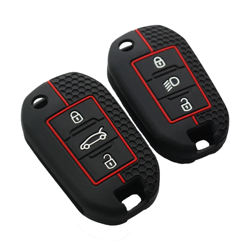 غطاء حافظة مفاتيح السيارة من السيليكون لسيتروين C5 C3 C4 C8 بيرلينجو لبيجو شريك ريفتر 208 308 508 407 2008 3008 3008 خبير