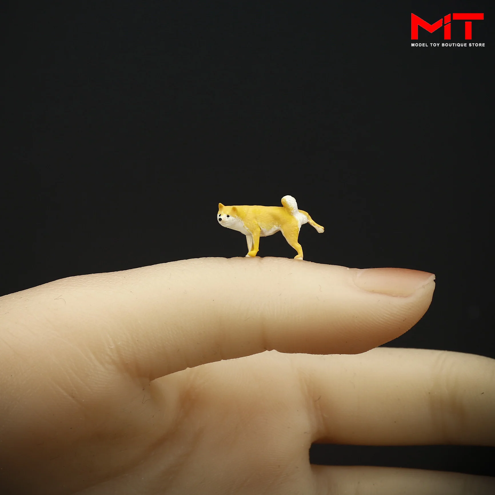 3D Print Figures L369 1/87 1/64 1/43 Pissing Dog Shiba Inu Funny Miniatures Figurine Doll Diorama Sand Table Scene Props Model