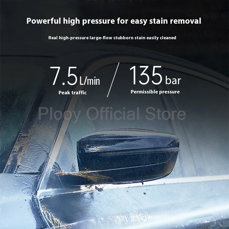 135bar ارتفاع ضغط 1800 واط قوة آلة غسل سيارات 220 فولت مدفع المياه المحمولة مع محرك النحاس للاستخدام المنزلي تنظيف وسائط أداة عجب #5