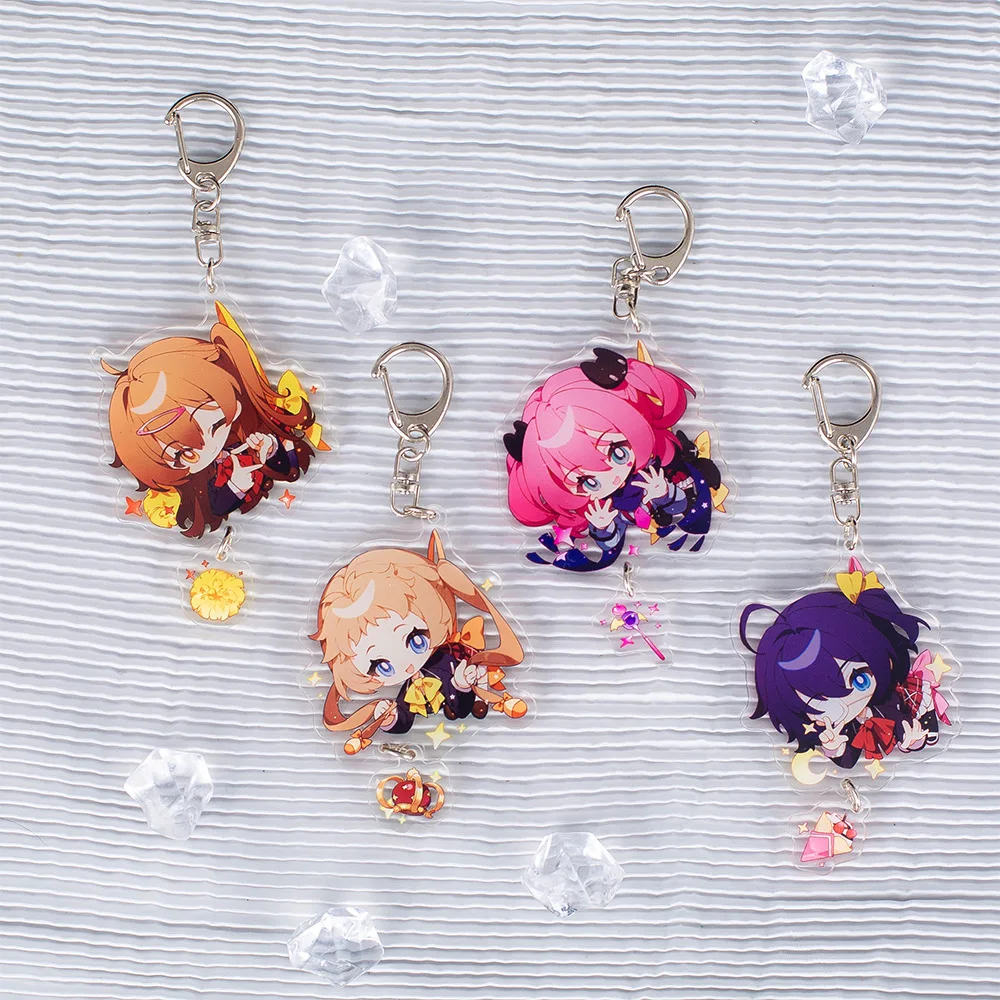 New Cute Cartoon Keychain Togashi Yuuta Takanashi Rikka Nibutani Shinka Anime Pendant Key Ring Backpack Jewelry Gift Badge