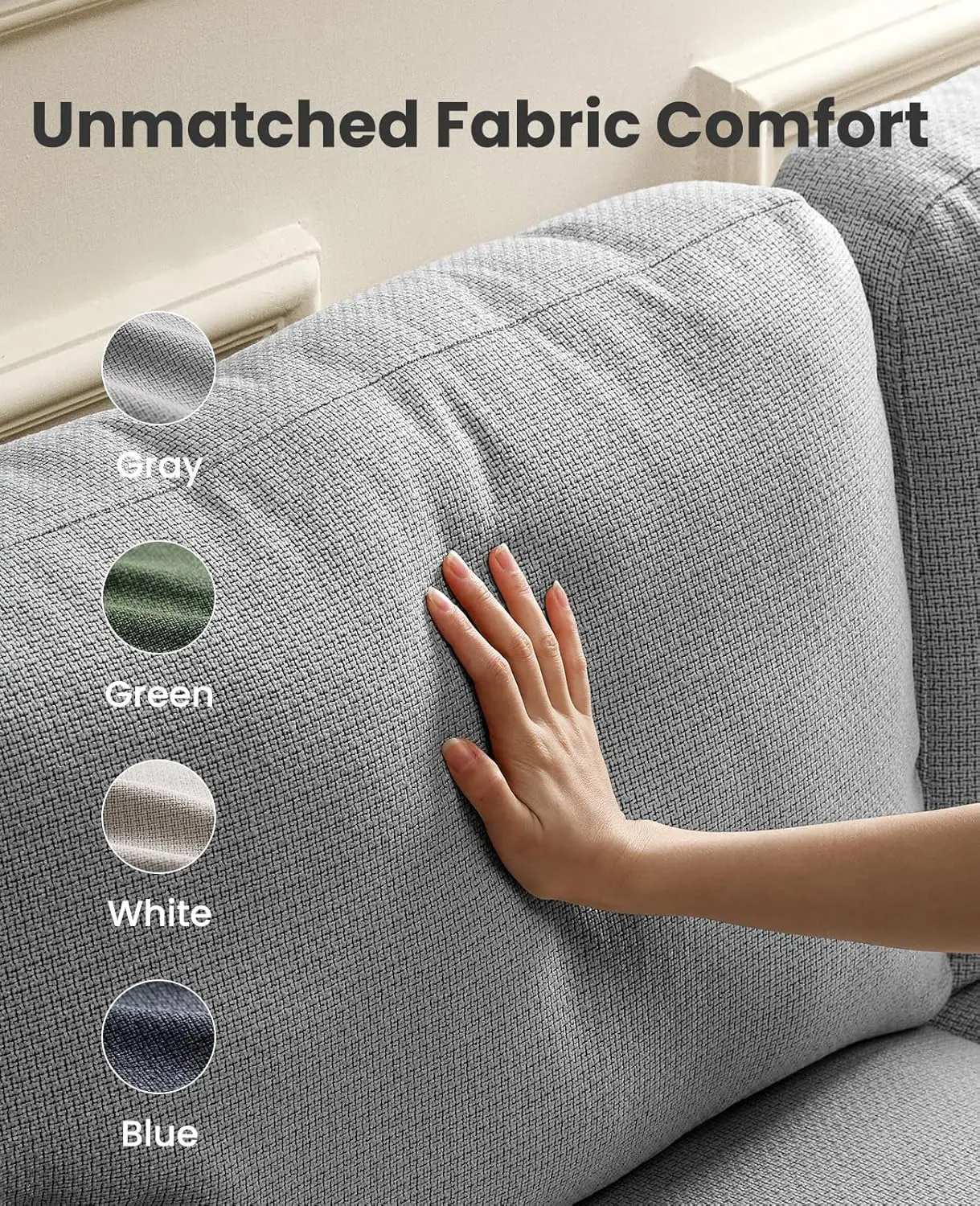 Sofá Loveseat Amada de 65', sofá de 2 plazas con asientos profundos y reposabrazos anchos, fundas lavables extraíbles, fácil montaje