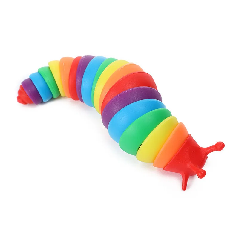 Cute Caterpillar Educational Fun for Kids Random Colors Tricky Keychain Cartoon Slug Decompression Bug Colorful Party Small Gift