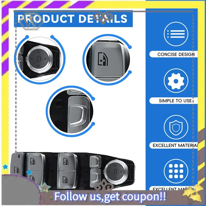 

ABXV-61317941997 Car Driver Side Master Power Window Switch For BMW G30 518D 520 530 540 M550 2015-2020