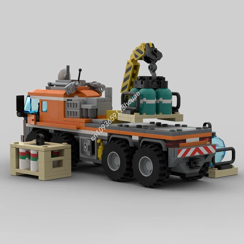 388 Uds. MOC Transporter camión de carga ártico ciudad ingeniería modelo bloques de construcción ladrillos apilables juguetes creativos regalo para niños Diy