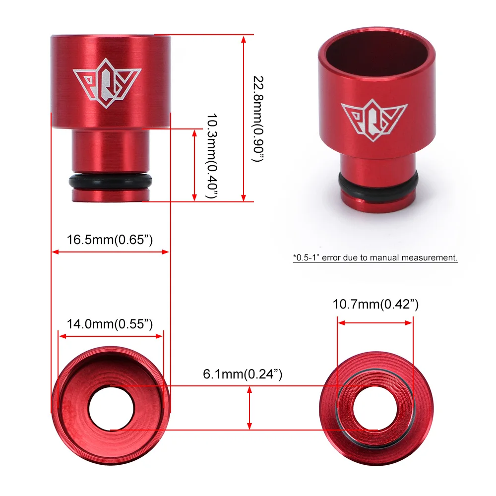 LZONE - 4pcs Racing PQY Fuel Injector Top Hats Adapters for RDX Injectors to B16 B18 D16Z D16Y WITH PQY STICKER JR-FIA01