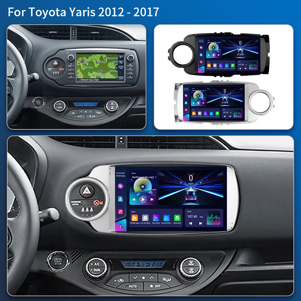 Car Radio Android 16 Carplay For Toyota Yaris 2012 2013 2014 2015 2016 2017 Navigation GPS Multimedia Player stereo wifi BT Auto