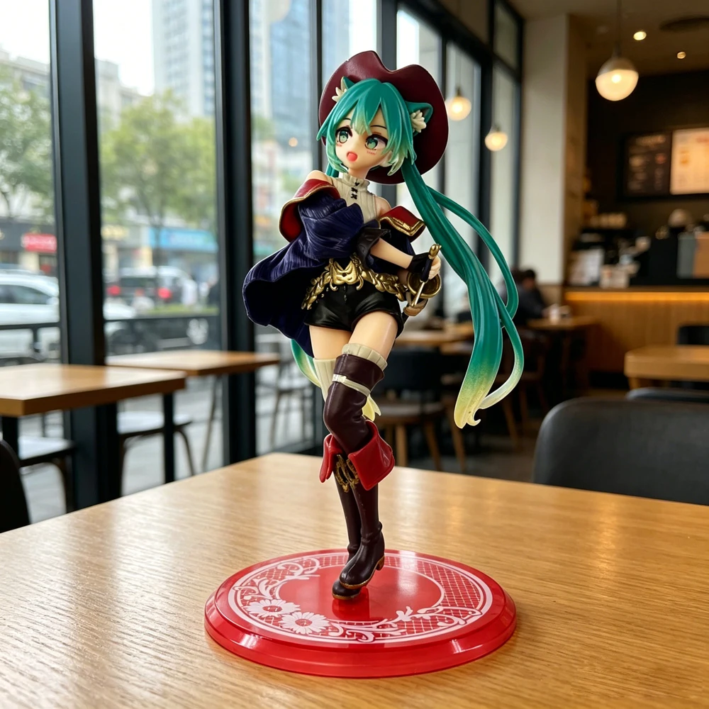 HOT 19cm Anime Hatsune Miku Tale Wonderland Kwaii Miku Anime Figurine Peripheral Collectible Models Desktop Adorable Decorations