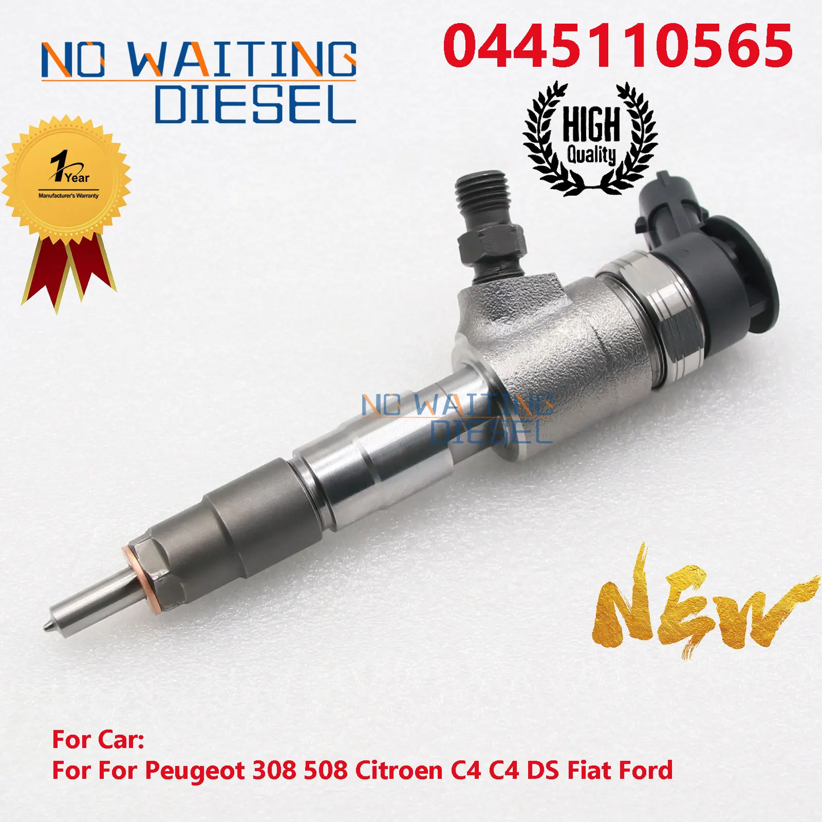 

0445110565 Fuel Injector Assembly 9802776680 Common Rail Diesel Injector 0445 110 565 For Peugeot 308 508 Citroen C4 C4 DS Fiat