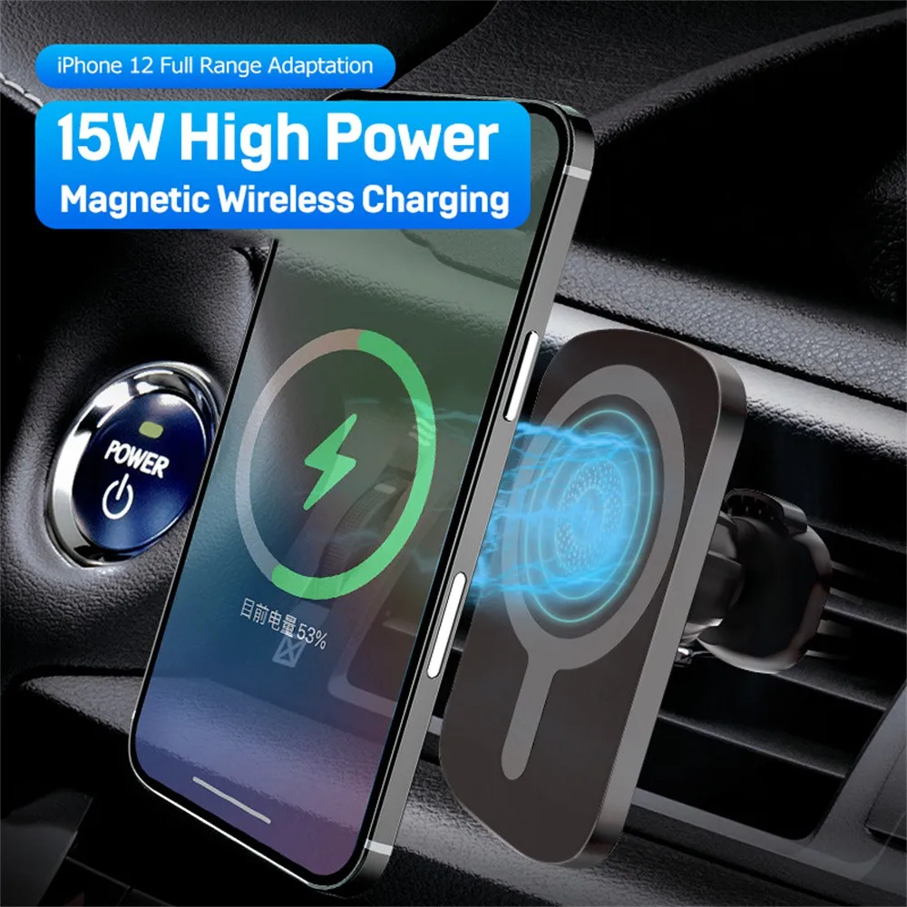 Car Magnetic Wireless Chargers Phone Holder Magsafe Charger Air Vent Mount Dock Station For iPhone 14 13 12 11 Pro Max 8 X XS XR