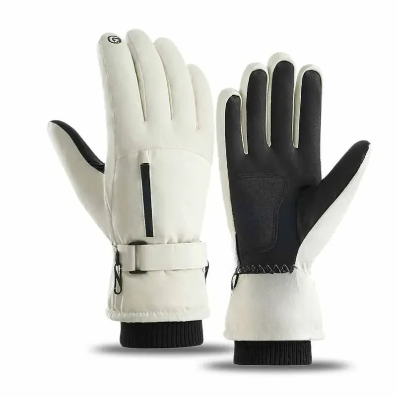 قفازات شتوية مقاومة للماء من الصوف تعمل باللمس - قفازات ركوب الدراجات النارية والجري في الهواء الطلق ومضادة للانزلاق ودافئة بإصبع كامل #6