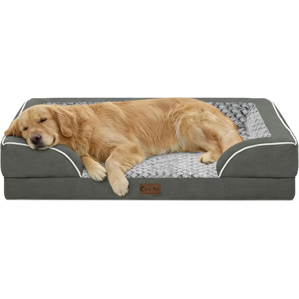 

Orthopedic Dog Beds or Extra Large Sized Dogs, Waterproo Memory oam XL Pet Bed with Sides 42x30Inch, Non-Slip and Egg-Crate oam