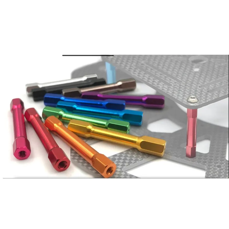 10pcs/lot M3 Aluminum Standoffs Hex Spacer Column Lightweight Studs for DIY FPV Quadcopter Drone Multirotor RC standoffs Rods