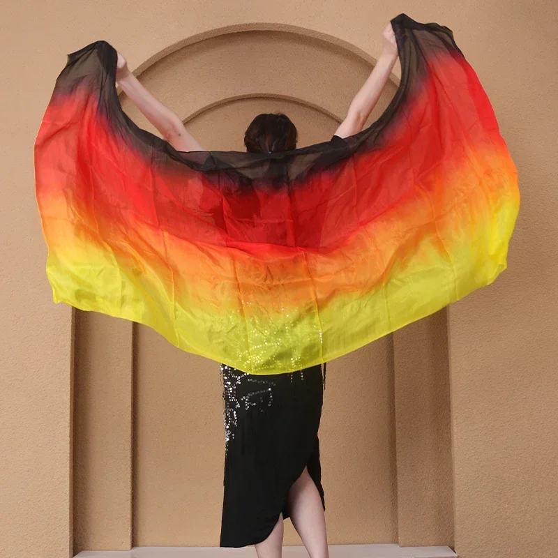 Stage Performance Belly Dance Scarf Shawl 250 * 114cm Lightweight Texture Semi-circular Veil Professional Women's Belly Dance