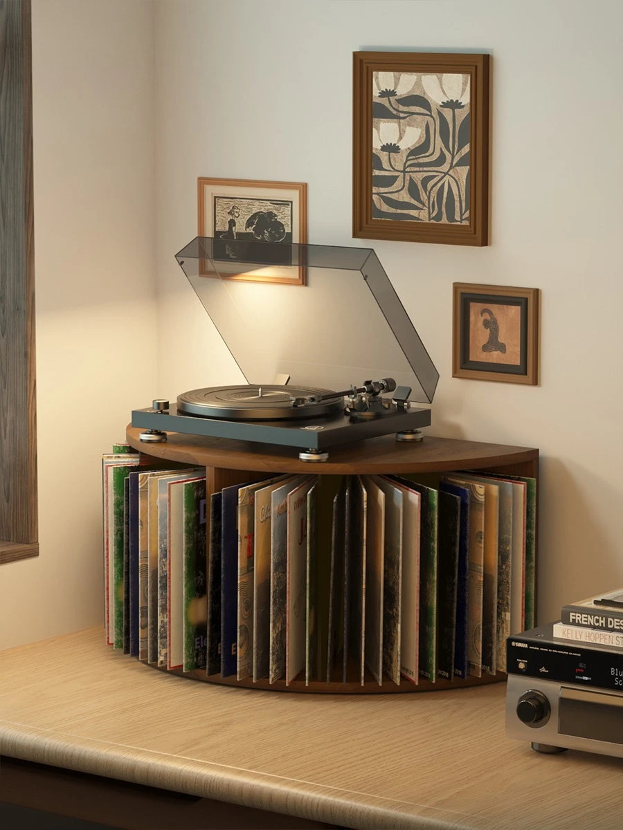 Record player storage rack in the study, vinyl record storage rack, magazine book organizer, comic disc rack, CD rack