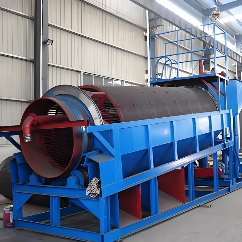 Customize Apex Manufacture Heavy Duty Compost Sieving Rotary Trommel Screen Drum Screen Machine for Woodchips Sawdust