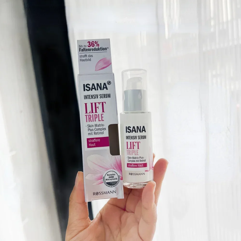 

Germany ISANA Retinol Vitamin A Serum 30ml Tri-Peptide Small Hyaluronic Acid Anti-Aging Firming Moisturising Skin Care Products