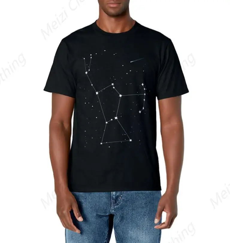 Orion Constellation Star Astrology Men's T-shirt Cool Men's Fashion Cotton Short Sleeve