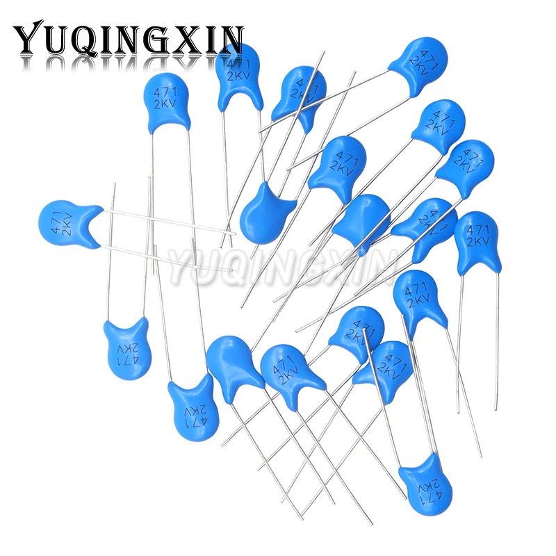 20pcs High Voltage Ceramic Capacitor 2KV 15PF 22PF 100PF 120PF 150PF 220PF 330PF 470PF 680PF 1NF 1.5NF 2.2NF 3.3NF 4.7NF 10NF